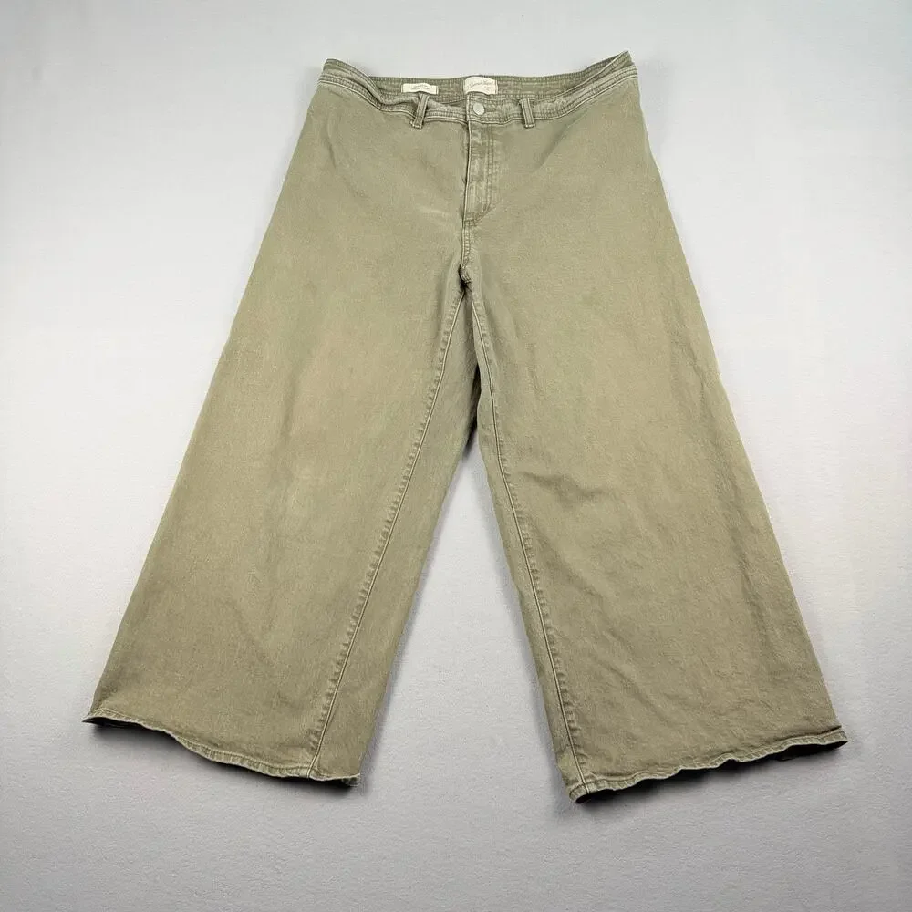 Universal Thread Sailor Wide Leg Jeans Olive Size 17
